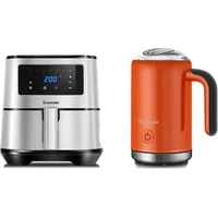 Milchaufschäumer Elektrisch,Sunmaki Milchaufschäumer,Automatischer elektrischer Aufschäumer für heiße und kalte Milch für Latte,Milchschäumer für Kaffee,heiße Schokolade,Cappuccino,Stille Arbeit,500W