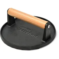 Joeji's Kitchen Burgerpresse Gusseisen Cool-Touch-Holzgriff