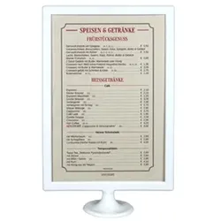 DECOR SERVICE Tischaufsteller aus ABS, weiss, A5, 1 Stk.