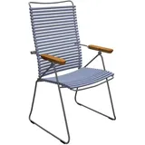 Houe Click Position Gartensessel verstellbar Stahl/Kunststoff Blau
