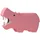 HALFTOYS - 479-04 - Nilpferd, Puzzletier zum zerlegen, mit Skelett, 9cm x 6cm x 4cm, pink, Savannah Friends