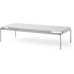 &Tradition - Sett Coffee Table LN12, Bianco Carrara / Chrom dunkel