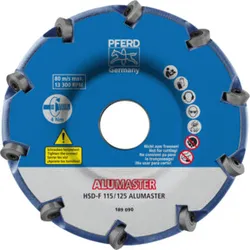 PFERD Hochleistungsfrässcheibe ALUMASTER F Ø 115 mm für Winkelschleifer Alu Bearbeitung HICOAT