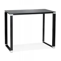 KADIMA DESIGN Hochtisch aus Schwarzem Metall und Glas |