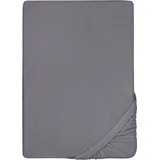 biberna 0012344 Frottee-Stretch 180 x 200 - 200 x 200 cm silber/grau