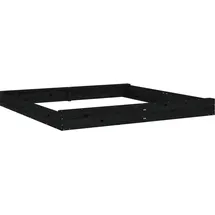 vidaXL Sandkasten mit Sitzen Schwarz Quadratisch Massivholz