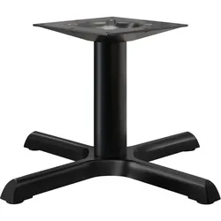 Bistro Lounge Tischgestell | 4 Fuß | 56x56cm | Säule: 7,6 x 36 cm | Tischgestelle Outdoor, Tischgestell Aluminium, Tischgestell Stahl
