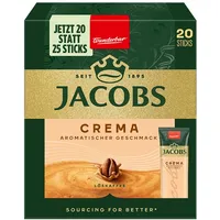 Jacobs Crema löslicher Kaffee Instantkaffee Instant Kaffee 20 Einzelportionen