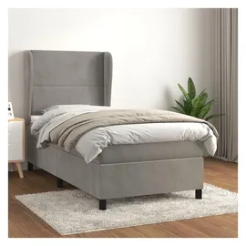 vidaXL Boxspringbett 100 x 200 cm Hellgrau