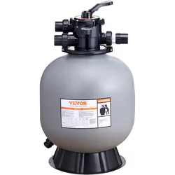 VEVOR Sandfilter 22" oberirdischer Schwimmbad-Sandfilter mit 7-Wege-Ventil