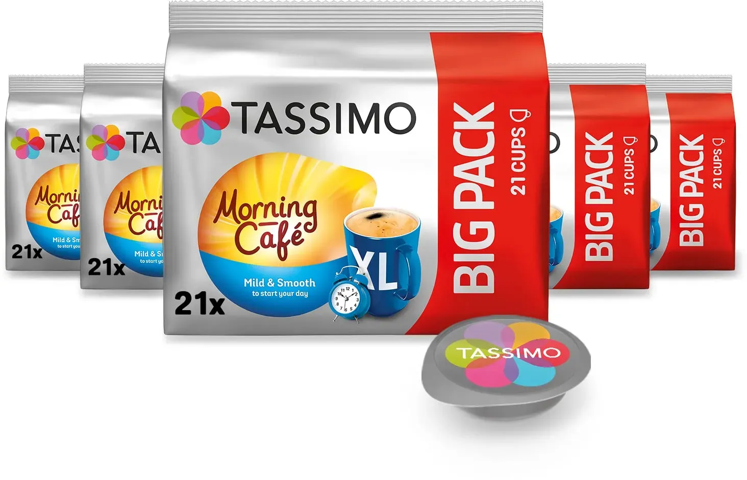 Tassimo Milka Tassimo | Morning Café XL Mild & Smooth - 21 Capsules Voor Tassimo Morning Cafe Tassimo Pods