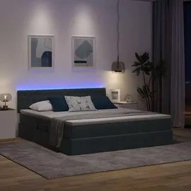 vidaXL Bett 180 x 200 cm Dunkelgrau