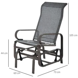 Outsunny Schaukelstuhl 60 x 105 x 73 cm Grau