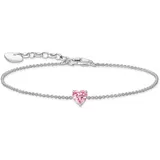 Thomas Sabo Armband mit pinkfarbenem Zirkonia-Herz Silber