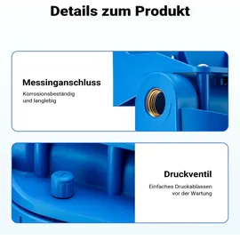 Naturewater NW-BR10B3 2 Stufen Wasserfilter Doppelfilter, 5 μ, 20,67 mm (1/2"), Ø62 mm PP Kartusche, Filter Wandhalterung, Filterschlüssel, Sedimentfilter Aktivkohleblock