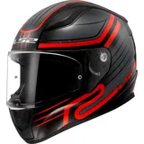 LS2 FF353 Rapid II Circuit Helm, schwarz-rot, Größe S