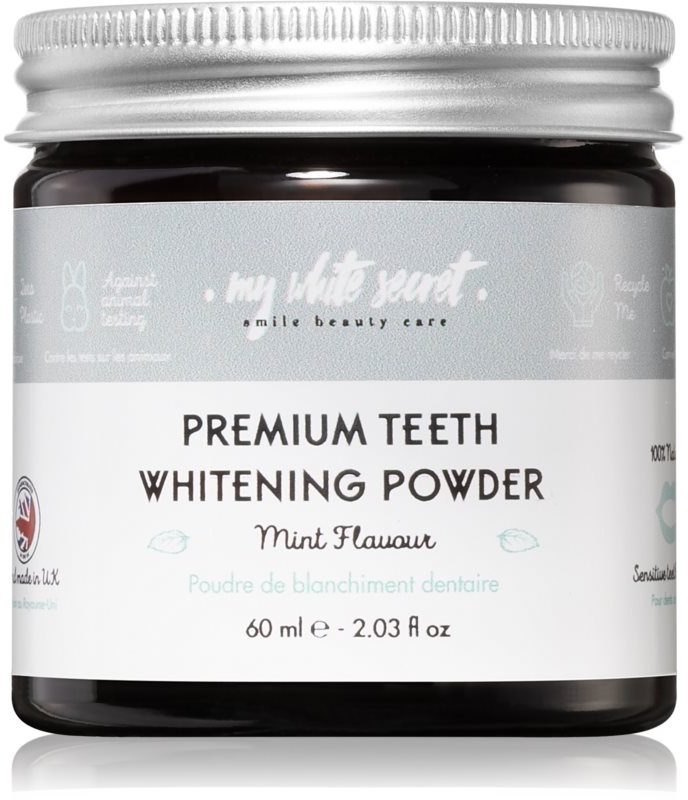 My White Secret Whitening Powder Puder für weißere Zähne für empfindliche Zähne 60 ml