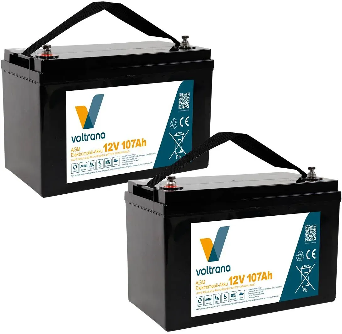 Elektromobil-Akku passend für Bischoff & Bischoff Centuro S7 XXL 24V 2 x 12V 107Ah – Voltrana Ersatzakku