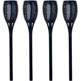 Expo Börse Solarleuchte Kunststoff H 78 cm 4er Set schwarz