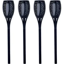 Expo Börse Solarleuchte Kunststoff H 78 cm 4er Set schwarz