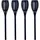 Expo Börse Solarleuchte Kunststoff H 78 cm 4er Set schwarz