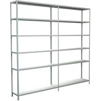 SCHULTE Regalwelt Anbauregal Metall 230 cm x 240 cm x 35 cm weiß