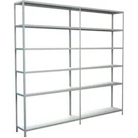 SCHULTE Regalwelt Anbauregal Metall 230 cm x 240 cm x 35 cm weiß