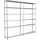 SCHULTE Regalwelt Anbauregal Metall 230 cm x 240 cm x 35 cm weiß