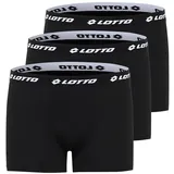 lotto Boxershorts schwarz S 3er Pack