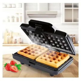 GOURMETmaxx Waffeleisen Belgische Waffeln schwarz