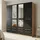 Priess Wäscheschrank Barcelona 185 x 193 x 54 cm Braun/Schwarz