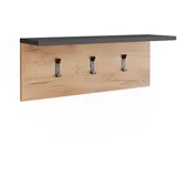 Vicco Garderobe mit Hutablage Orlando, Anthrazit/Goldkraft Eiche, 60 x 21.6 cm