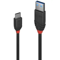 Lindy 36914 0.15m USB 3.2 Gen1 (USB 3.0 - USB 3.1 Typ A Kabel, Black Line