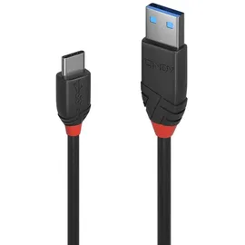 Lindy 36914 0.15m USB 3.2 Gen1 (USB 3.0 - USB 3.1 Typ A Kabel, Black Line
