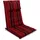 Beautissu Hochlehner Auflage 120 x 50 x 8 cm Rot-Gestreift 1 St.