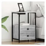vidaXL Nachtschrank 2 pcs 40 x 31 x 60 cm Grau