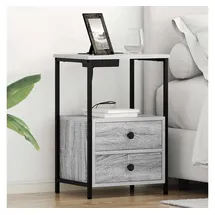 vidaXL Nachtschrank 2 pcs 40 x 31 x 60 cm Grau