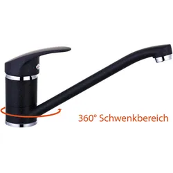 Eisl Spültischarmatur »Granit«, Messing, matt und glänzend, 1⁄2" - schwarz