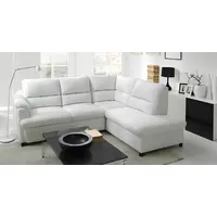JVmoebel Ecksofa Moderne Polster Couch Schlafsofa Eck Kastenbett Kunstleder, Made in Europa weiß