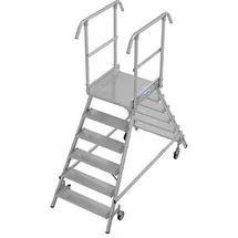 Krause Stabilo Podestleiter Arbeitshöhe 3,45 m, Anzahl Tritte: 12 Stk., Aluminium)