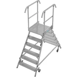 Krause Stabilo Podestleiter Arbeitshöhe 3,45 m, Anzahl Tritte: 12 Stk., Aluminium)