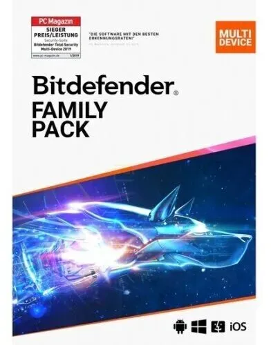 Bitdefender Family Pack 2025 15 Geräte 1, Jahr eMail deutsche Lizenz ESD