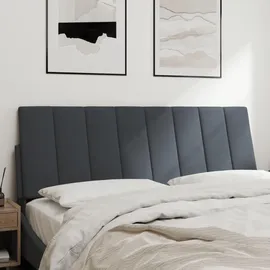 vidaXL Kopfteil-Kissen "Hanko" Dunkelgrau 140 cm Samt