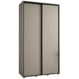 abiks möbel Schwebetürenschrank Dakota 130 x 235,2 x 60 cm Schwarz