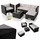 Juskys Punta Cana L Polyrattan Lounge schwarz/creme