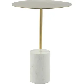 Kayoom Beistelltisch KAYOOM "Rocio, Ausgefallenes Design,Stabiler Marmor-Sockel", weiß, B:40cm H:54cm T:40cm, Tischplatte: 100% marmorisiertes Glas / Gestell: Marmor, Edelstahl, Tische, Beistelltisch, ausgefallenes Gestell, stabiler Marmorfuß, marmorierte 