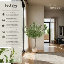Tectake Künstlicher Olivenbaum Oleand, realistische Textur - 120 cm,