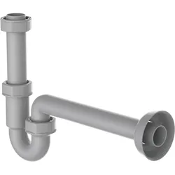 KIRCHHOFF ECO SAVE Siphon, nachhaltiger Waschbecken Abfluss, Geruchsverschluss aus recyceltem Kunststoff, Röhrensiphon