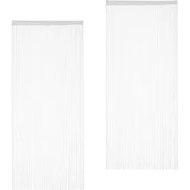 Relaxdays Fadenvorhang weiß 90,0 x 245,0 cm