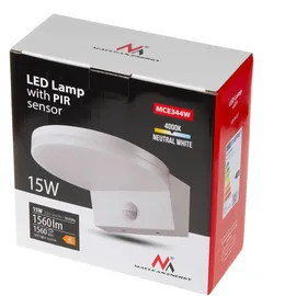 Maclean Brackets Maclean Bewegungsmelder LED-Lampe, PIR-Bewegungsmelder, 15W IP65 1560lm